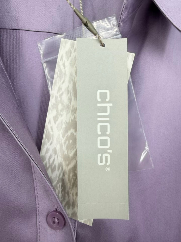 CHICO'S Size 16 Lilac Blouse NWT