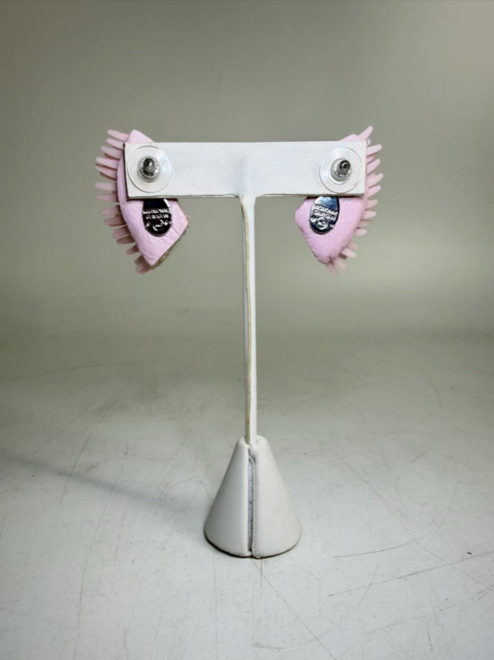 MIGNONNE GAVIGAN Pink & White Wing STUD Earrings