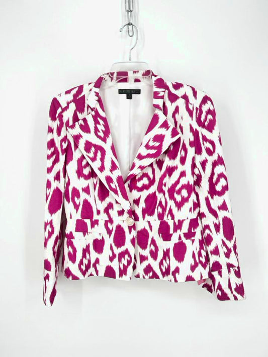 LAFAYETTE 148 Size 8 Fuchsia & White Blazer