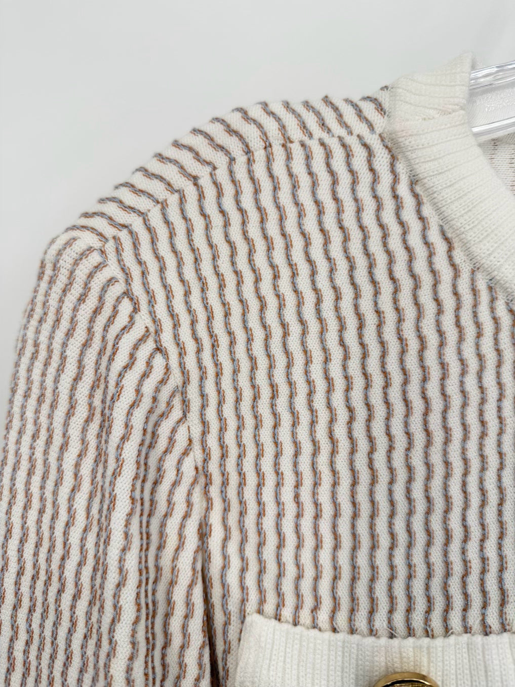 MISOOK Size L Cream Knit Cardigan NWT