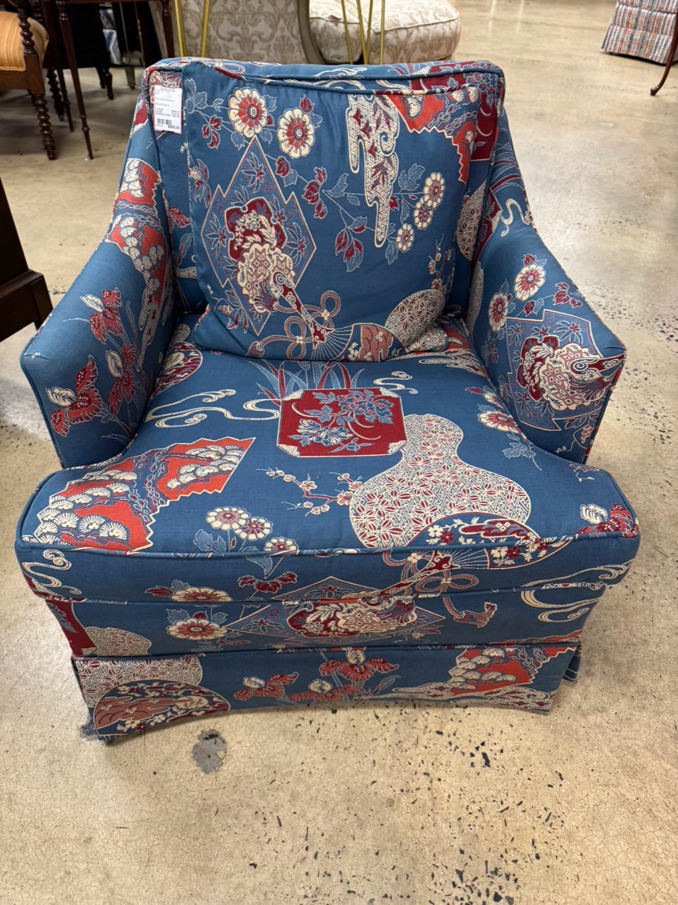 Blue & Red Club Chair