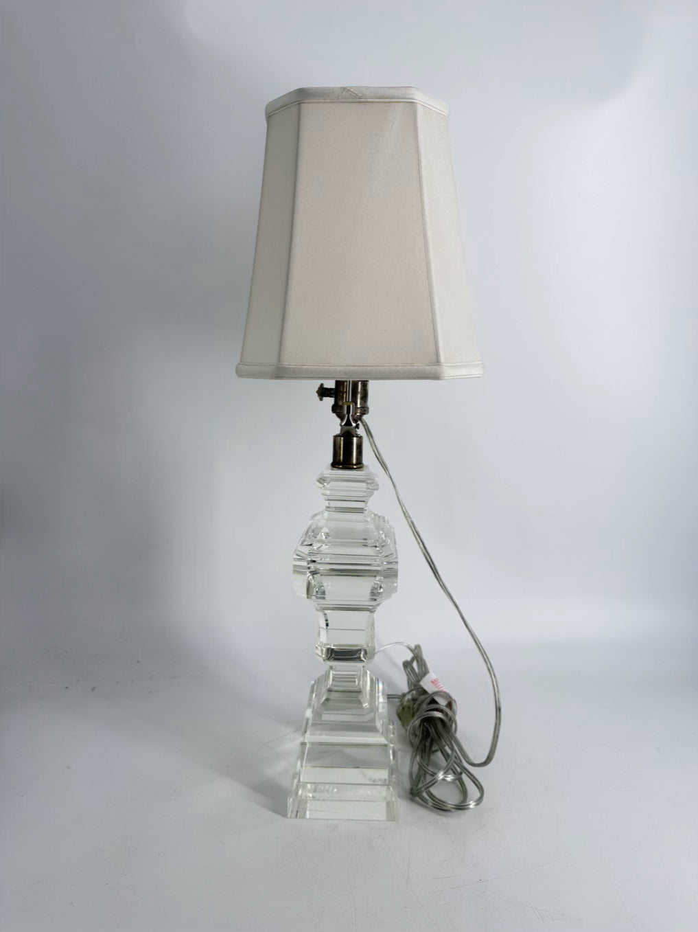 Clear Glass Lamp w/ Shade