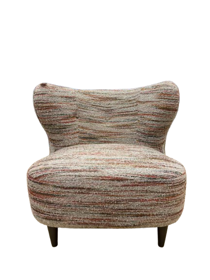 PRECEDENT FURNITURE CO. Pink, Purple & Rust Armless Chair