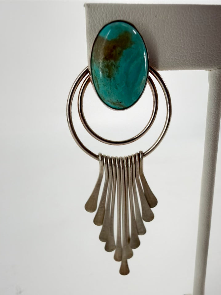 STERLING SILVER Turquoise Dangle Earrings