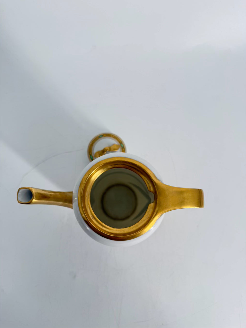RS GERMANY White, Green & Gold Porcelain Coffee Service Setting For 5