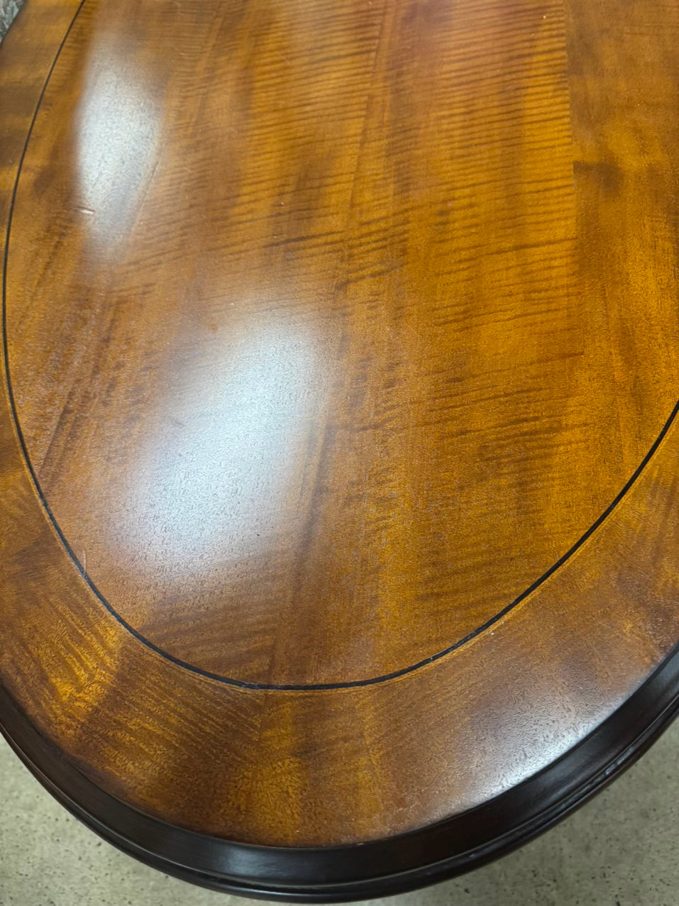 Oval Wood 2-Drawer Coffee Table