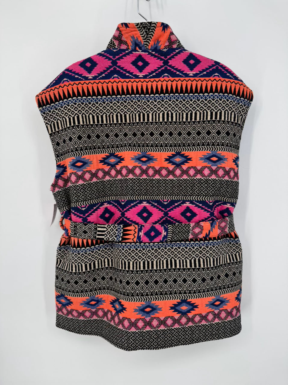 XIRENA Size S Black & Orange Belted Vest