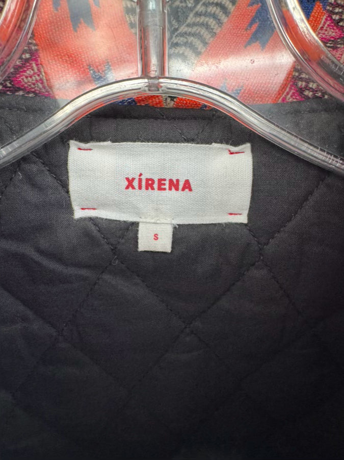 XIRENA Size S Black & Orange Belted Vest
