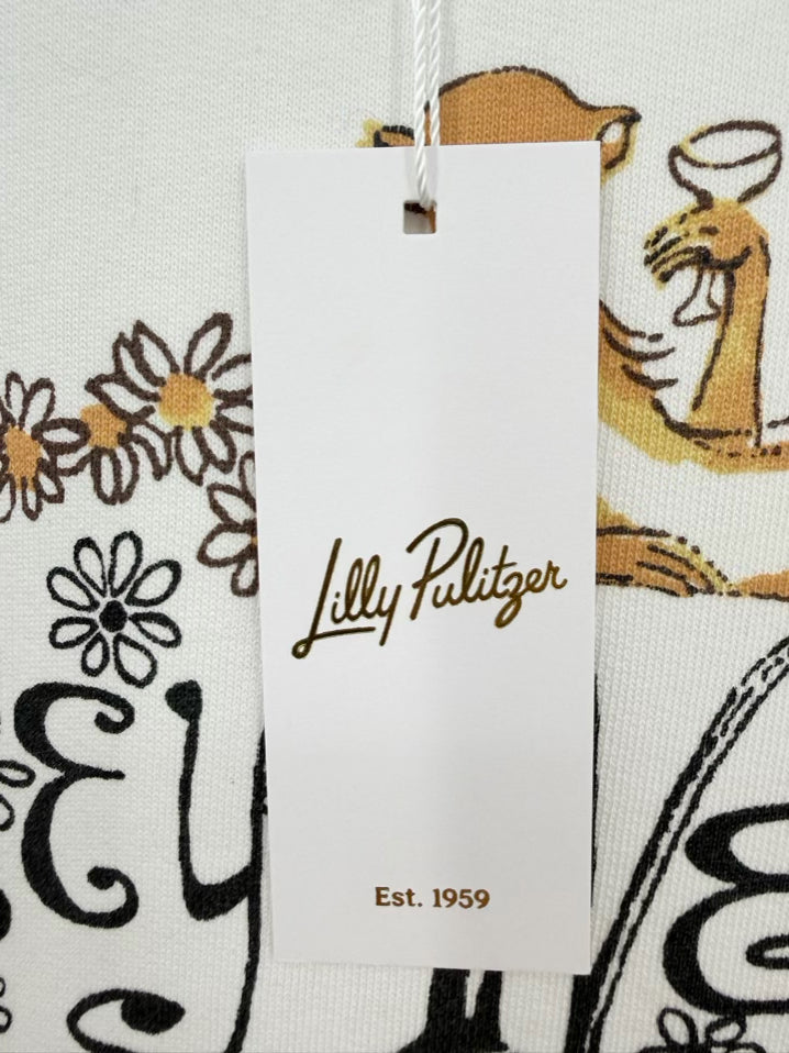 LILLY PULITZER Wmn's Size XL Cream Key West Print Sweatshirt NWT