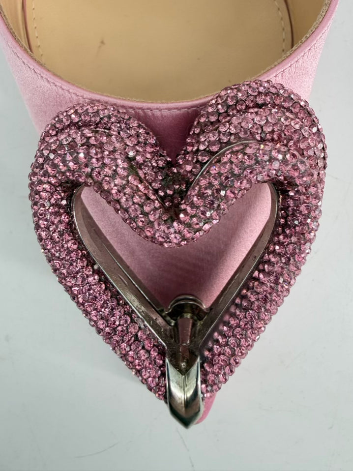 MACH & MACH Size 40 Pink Rhinestone Pumps