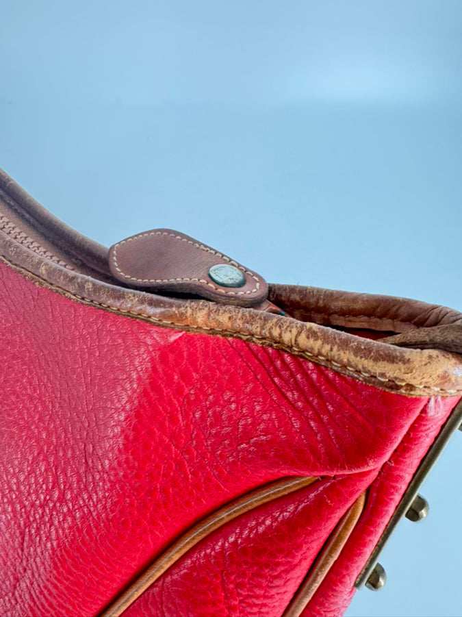 VINTAGE DOONEY & BOURKE Red & Brown Leather Purse