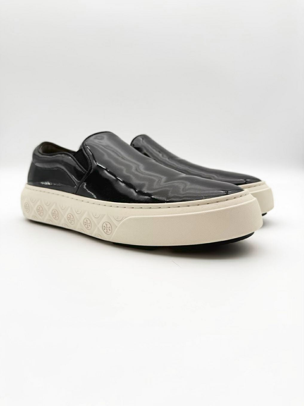 TORY BURCH WMNS Size 9 Black Leather Casual Shoes