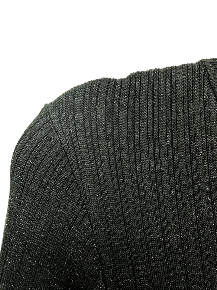 JOSEPH RIBKOFF Wmn's Size L Black Shimmer Ribbed Maxi-Dress NWT