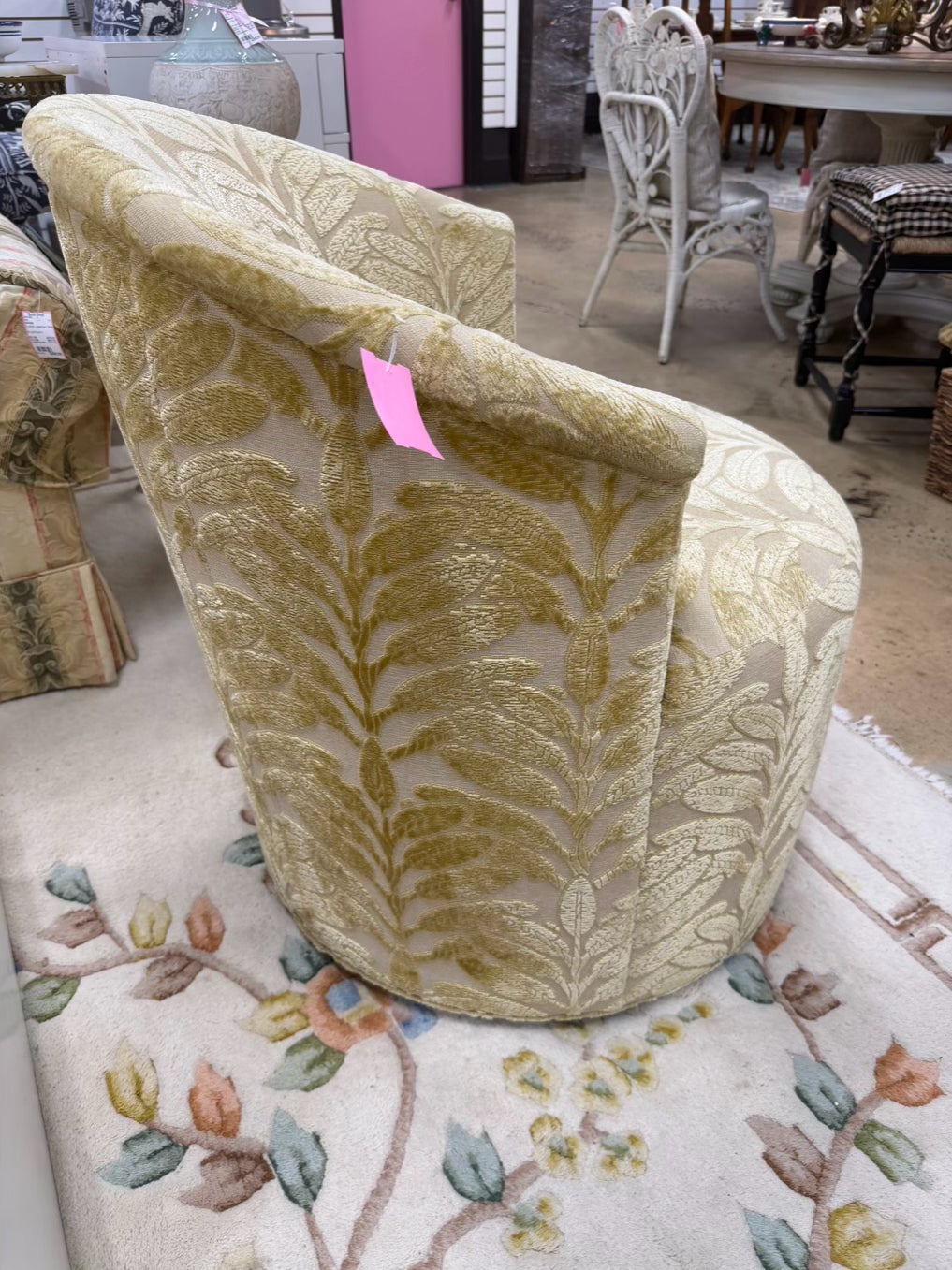 Gold Leaves Swivel Chair
