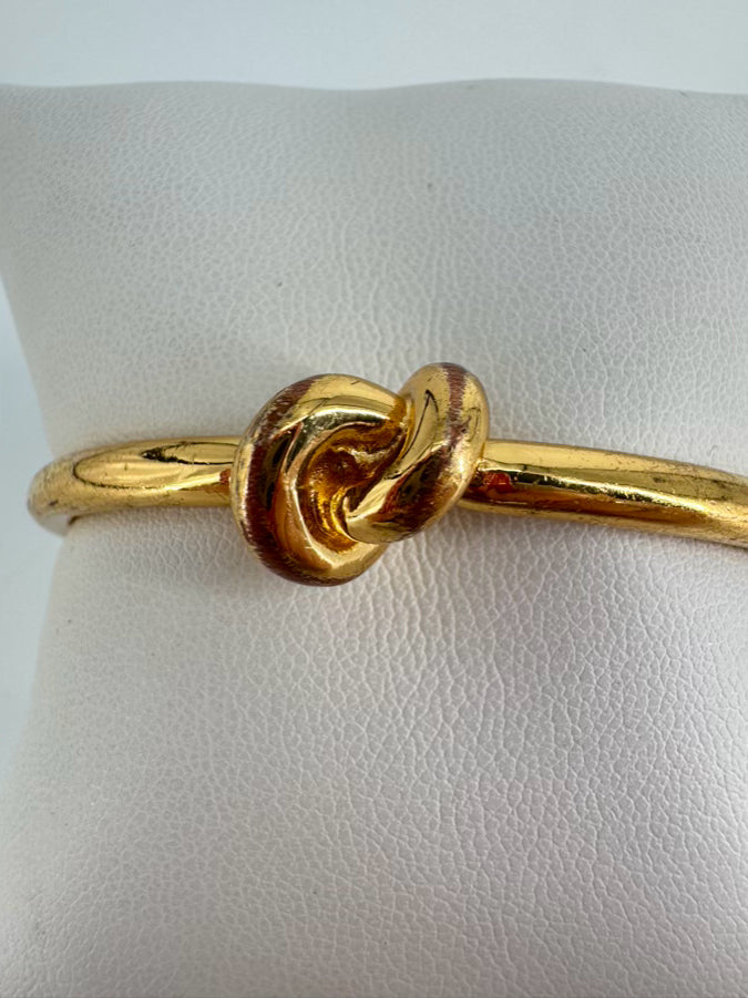 KATES SPADE Gold Tone Knot Bangle Bracelet