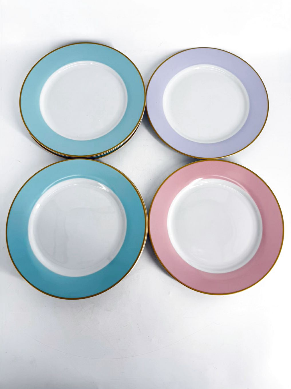 WILLIAM & SONOMA Multi Colored Ceramic Plates Setting for 8