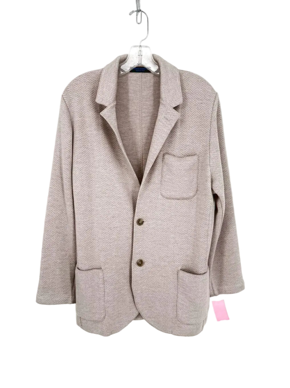 PATRICK ASSARAF Wmn's Size XL Neutral Merino Wool Blazer/Jacket