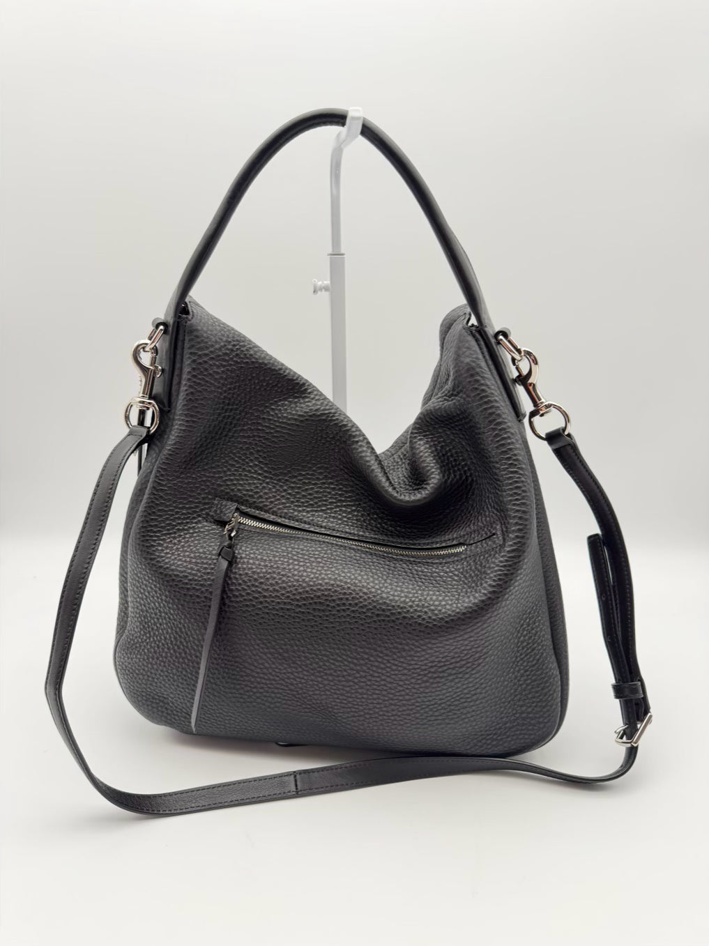COACH Black Leather Hobo Bag