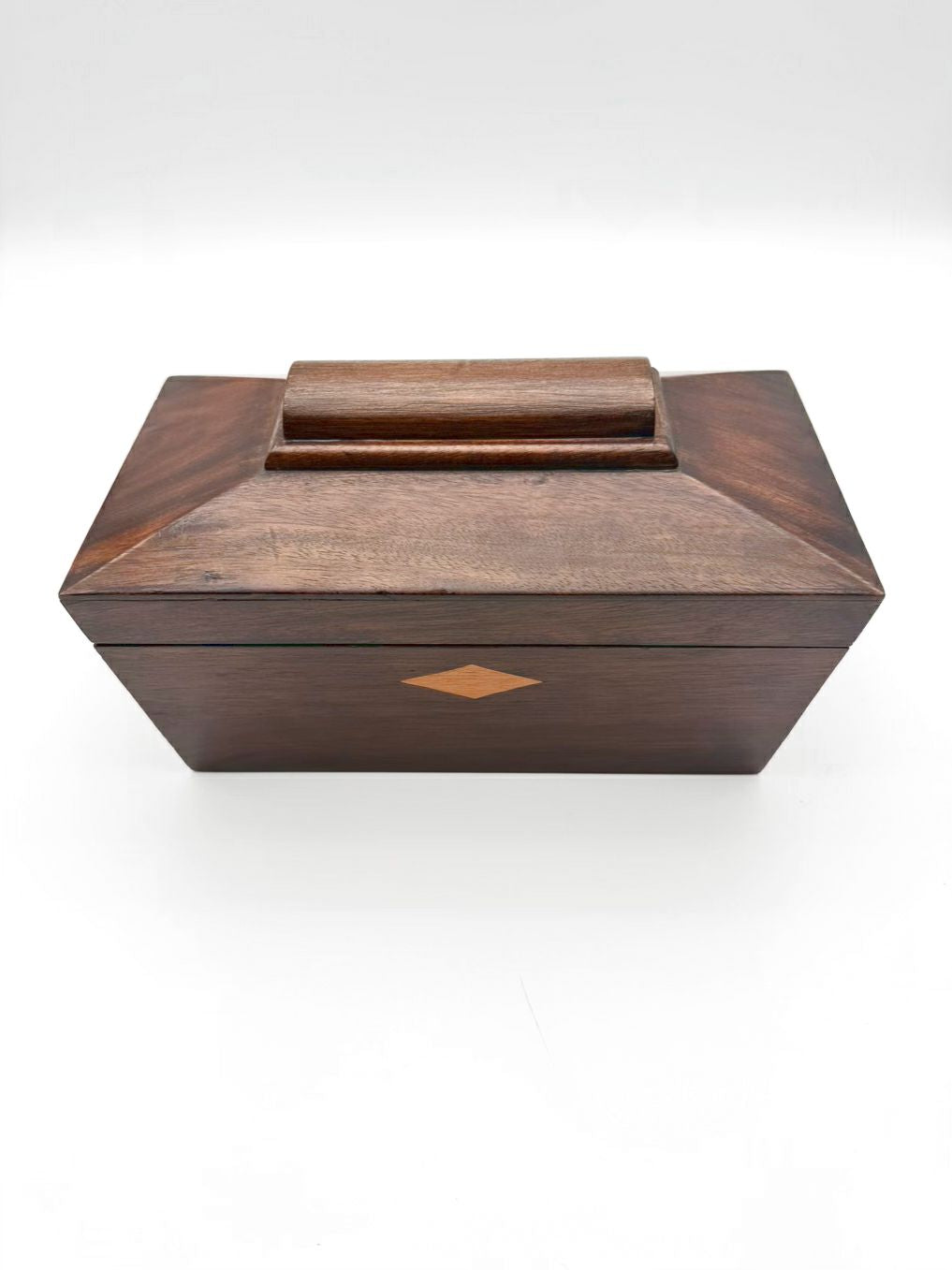PLANTATION MAHOGANY Brown Wood Tea Caddy Box