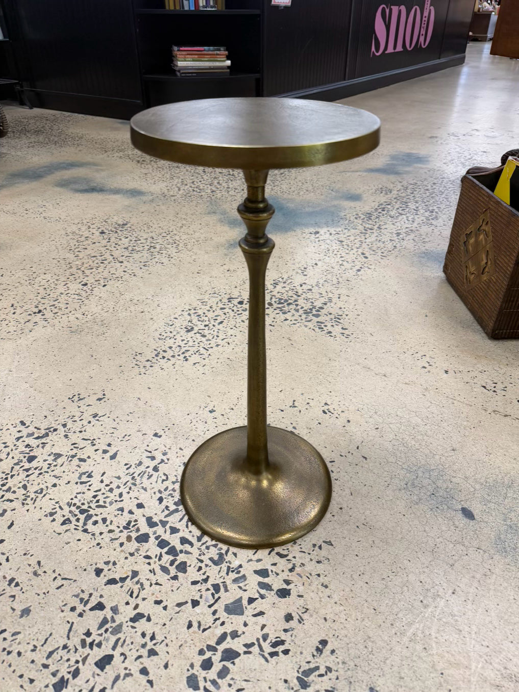 POTTERY BARN Brushed Gold Metal Occasional Table