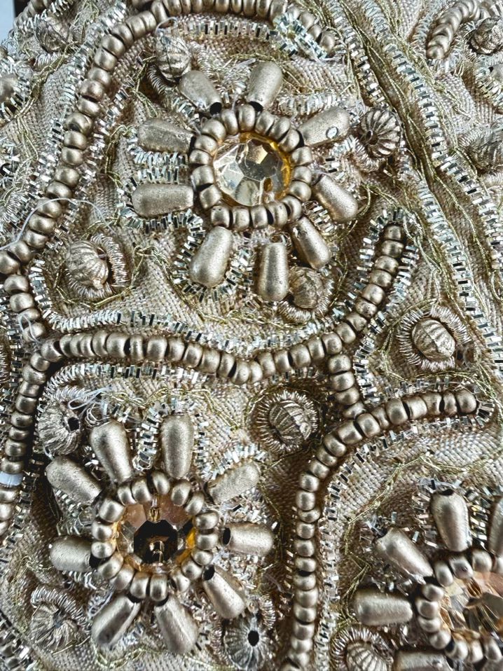 DAVID JEFFERY Gold Beaded Evening Bag NWT
