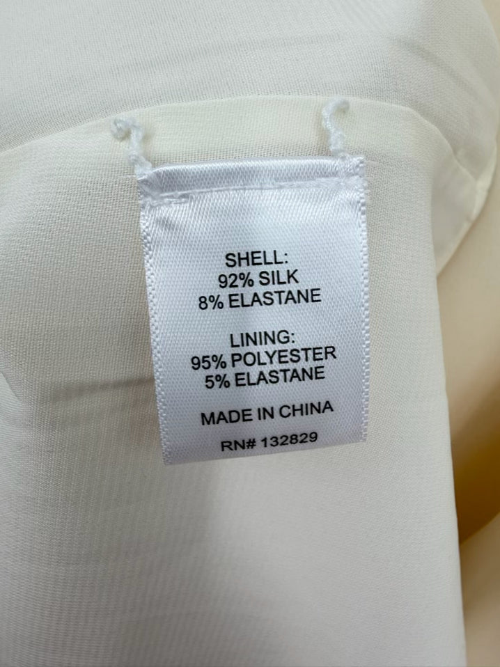 SRG Size Wmn's M Ivory Silk Maxi-Skirt