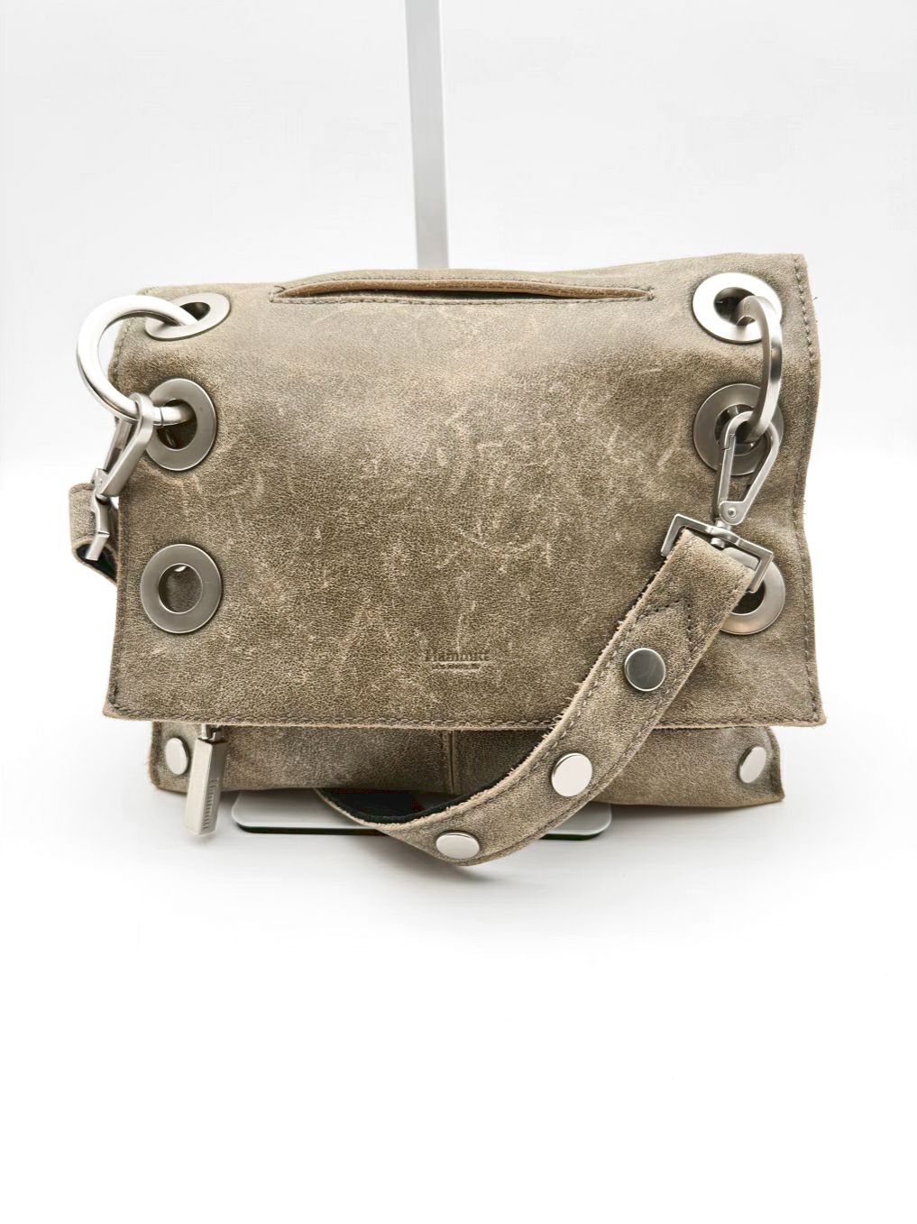 HAMMITT Montana Olive & Black Leather Crossbody Bag