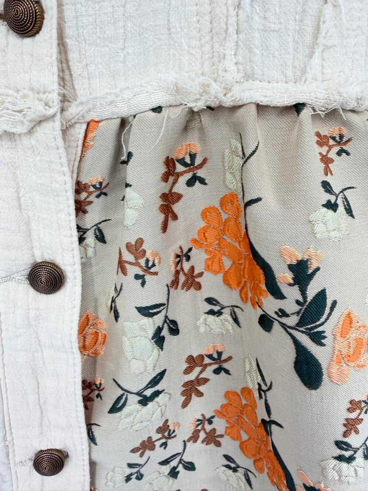 POL Size Wmn's M Beige Cotton Patchwork Duster NWT