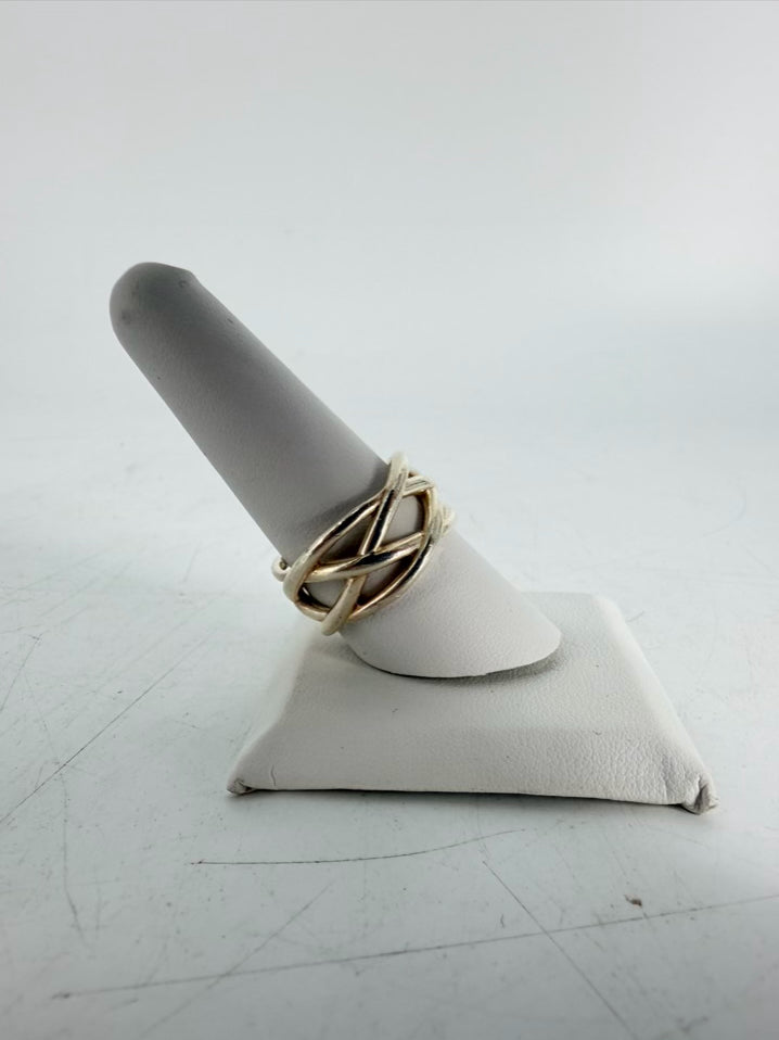 TIFFANY & CO. STERLING SILVER Multi Strand Knot Ring