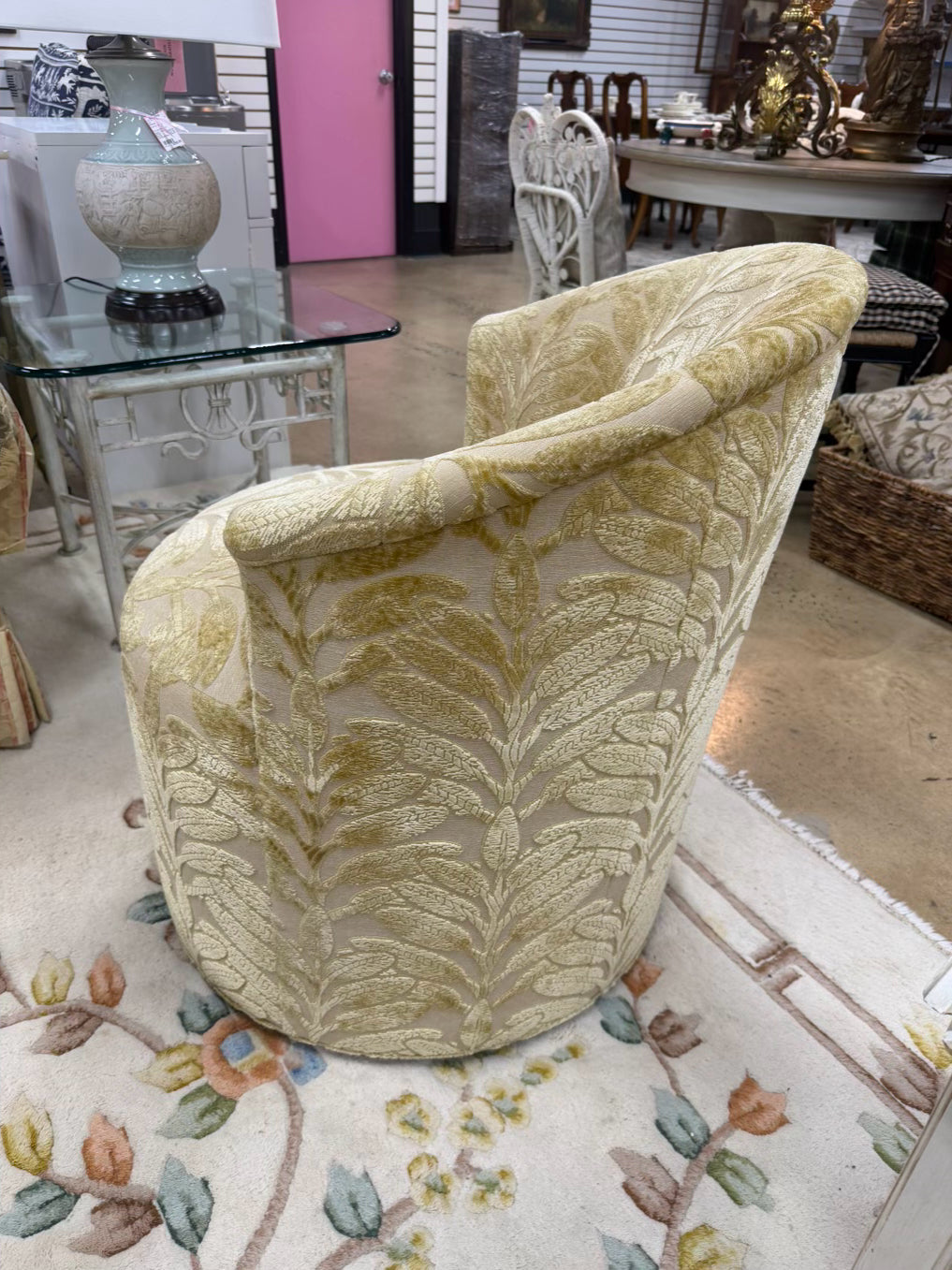 Gold Leaves Swivel Chair