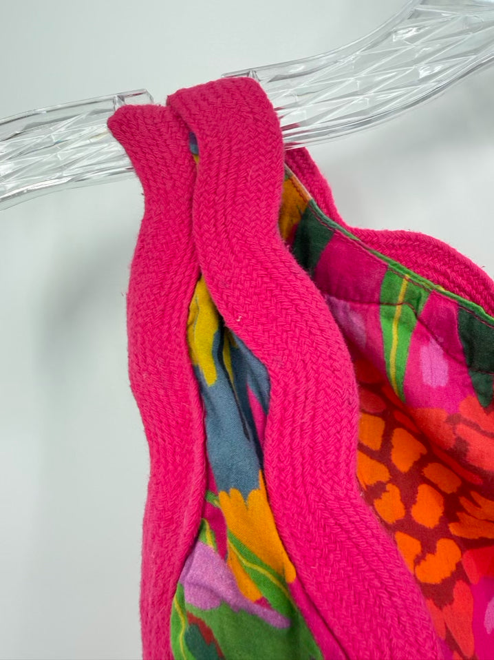 FARM RIO Size Wmn's L Magenta Tropical Sleeveless Wrap Maxi-Dress