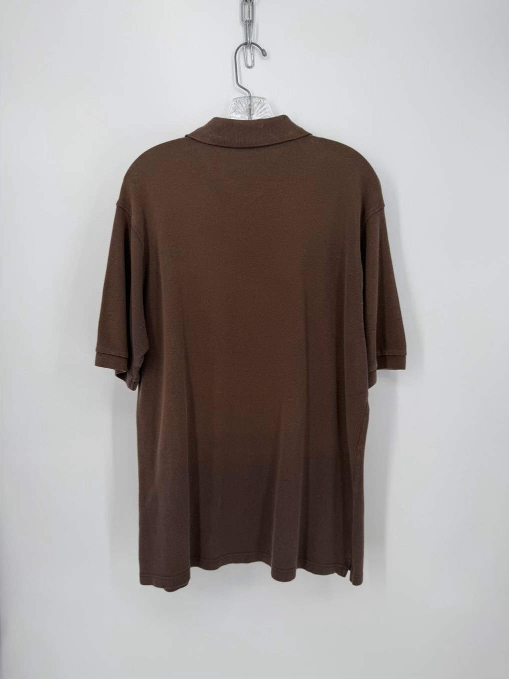 BURBERRY LONDON Nova Check Accent Size Men's L Brown Short Sleeve Shirt