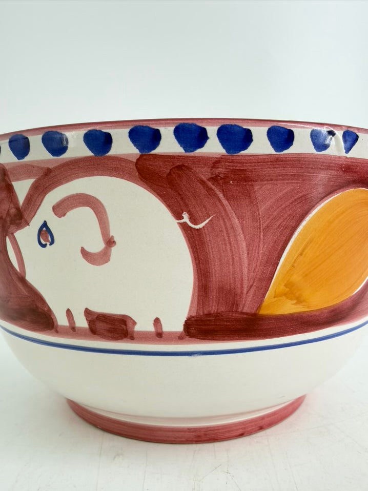VIETRI SOLIMENE Red & White Bowl