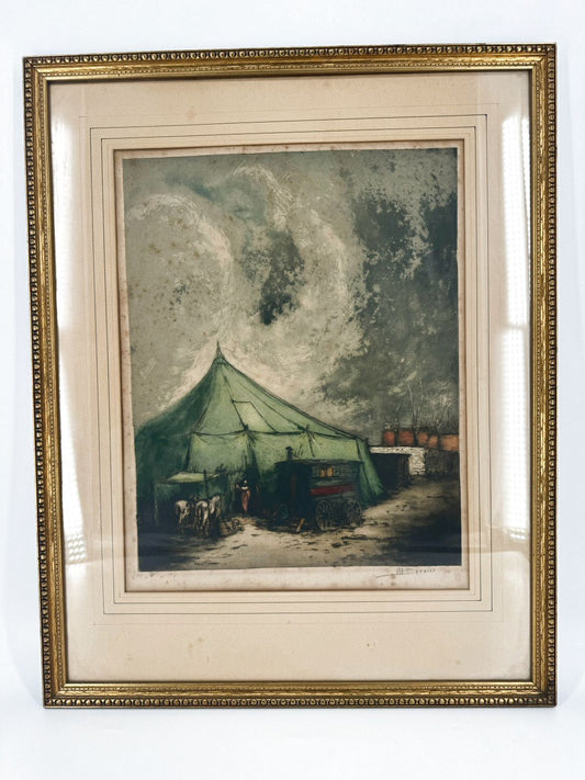 Gypsy Camp Framed Lithograph