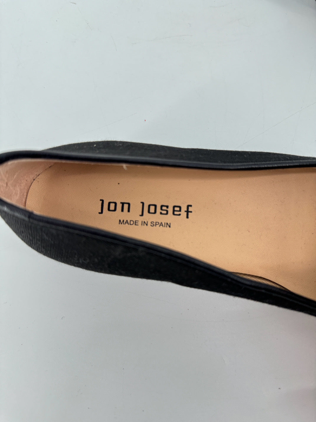 JON JOSEF Size 9 Black Embellished LOVE Espadrilles